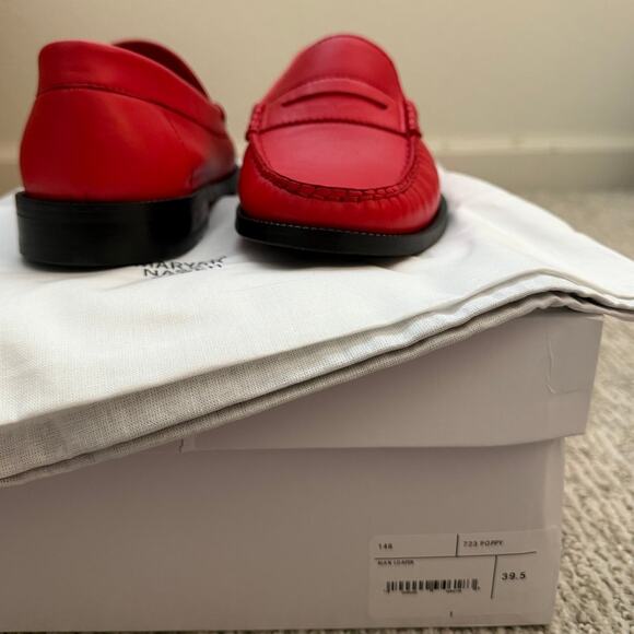 Maryam Nassir Zadeh – Alan Loafer Poppy Red - Size 39.5 NIB Hard to Find - Picture 3 of 7